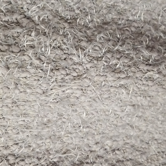 Knox Rose Fuzzy Gray sweater w/lace back detail. - Picture 3 of 7